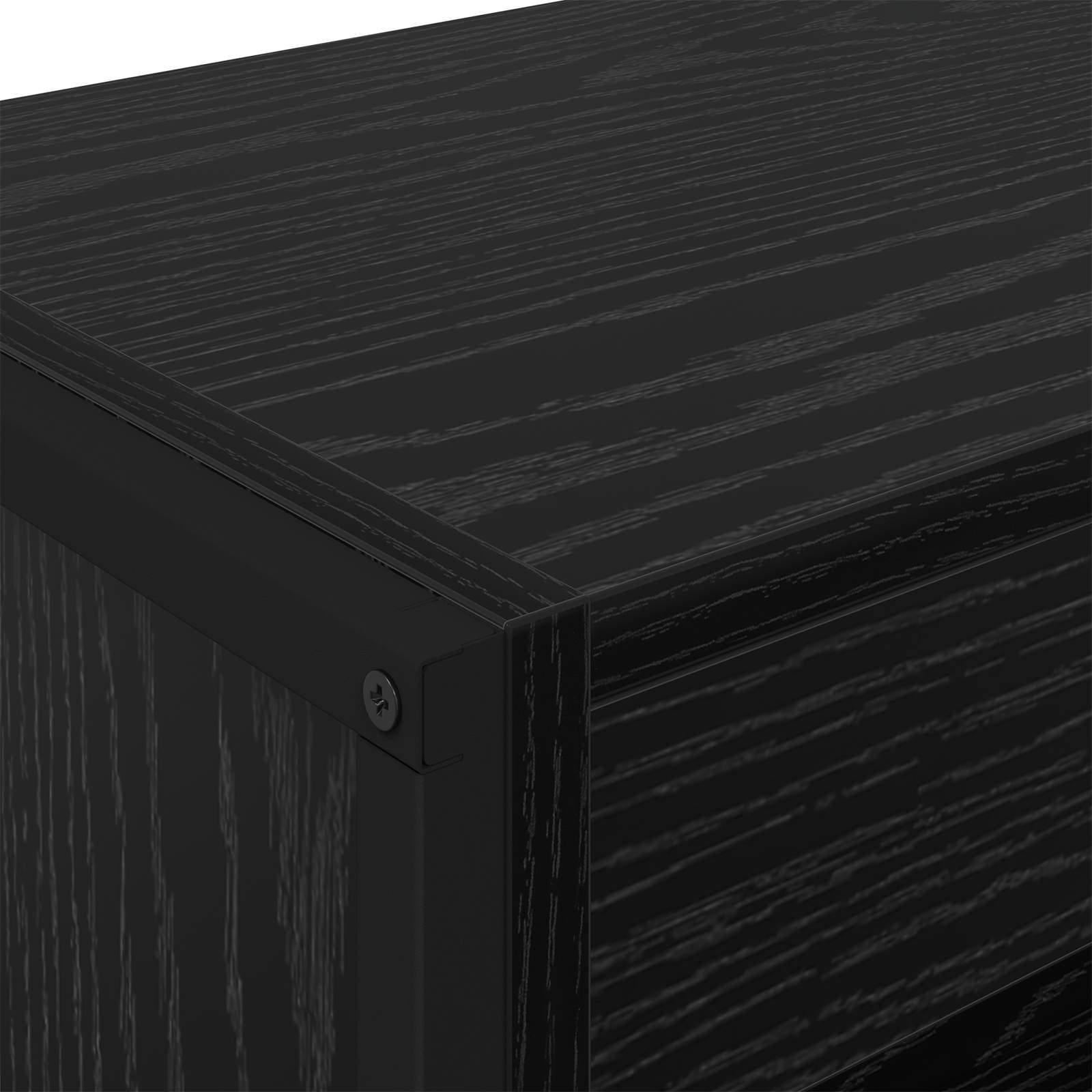 Bücherregal 80 x 30 x 155 cm Holzwerkstoff Schwarz Eichen-Optik