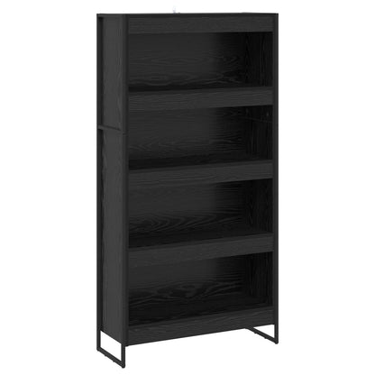Bücherregal 80 x 30 x 155 cm Holzwerkstoff Schwarz Eichen-Optik