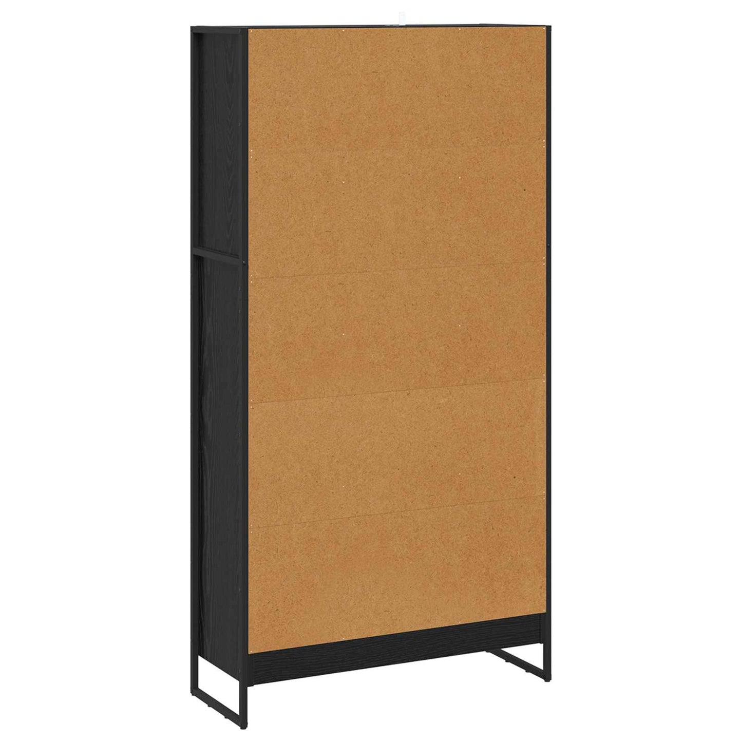 Bücherregal 80 x 30 x 155 cm Holzwerkstoff Schwarz Eichen-Optik