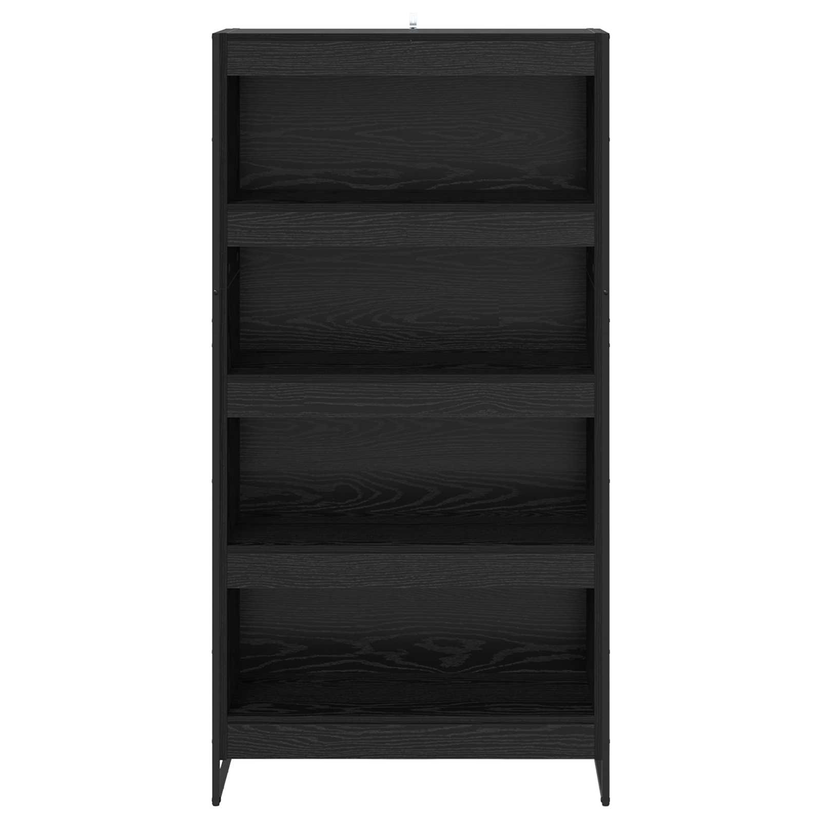 Bücherregal 80 x 30 x 155 cm Holzwerkstoff Schwarz Eichen-Optik