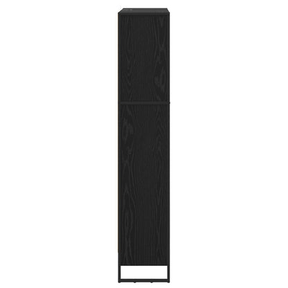 Bücherregal 80 x 30 x 155 cm Holzwerkstoff Schwarz Eichen-Optik