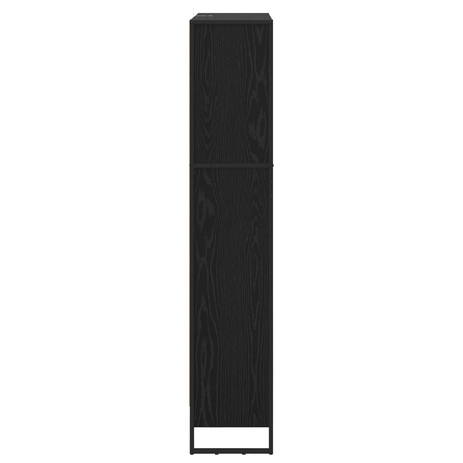 Bücherregal 80 x 30 x 155 cm Holzwerkstoff Schwarz Eichen-Optik
