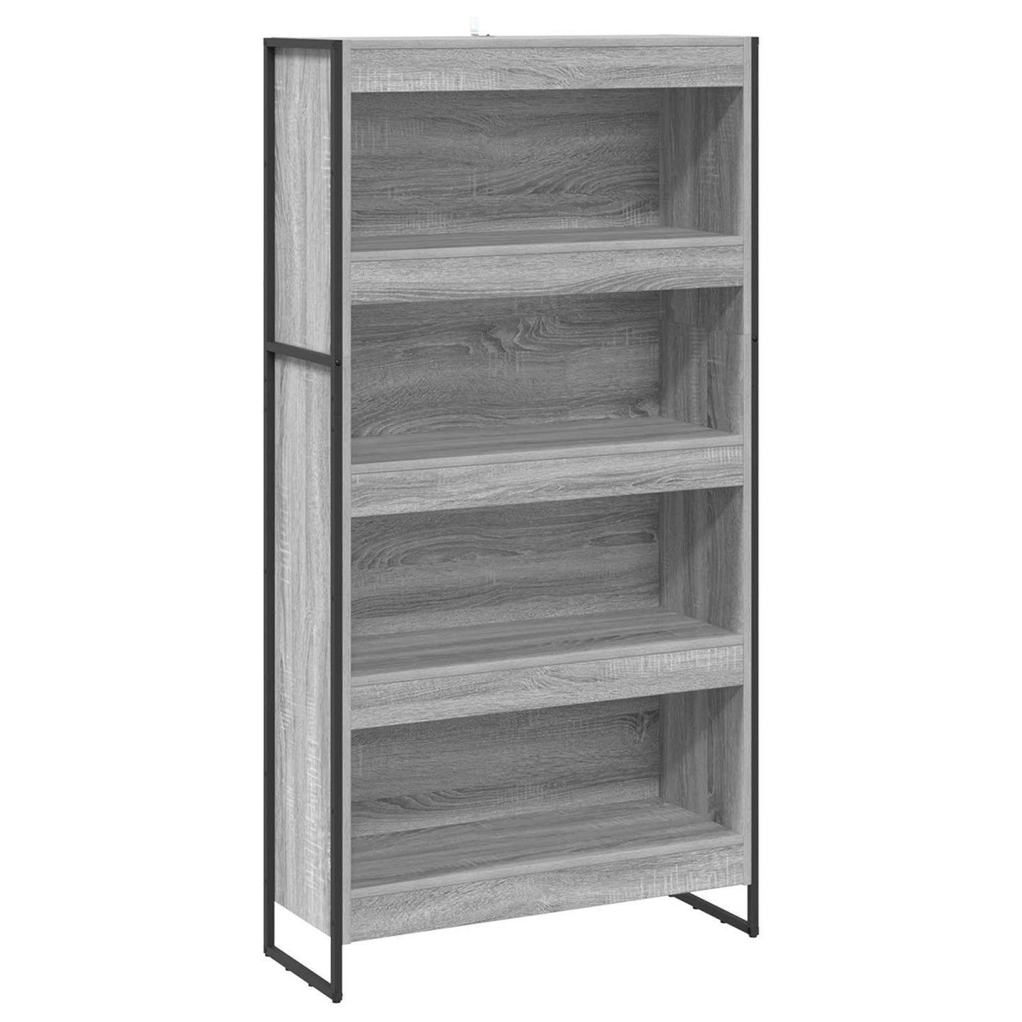 Bücherregal 80 x 30 x 155 cm Holzwerkstoff Graues Sonoma