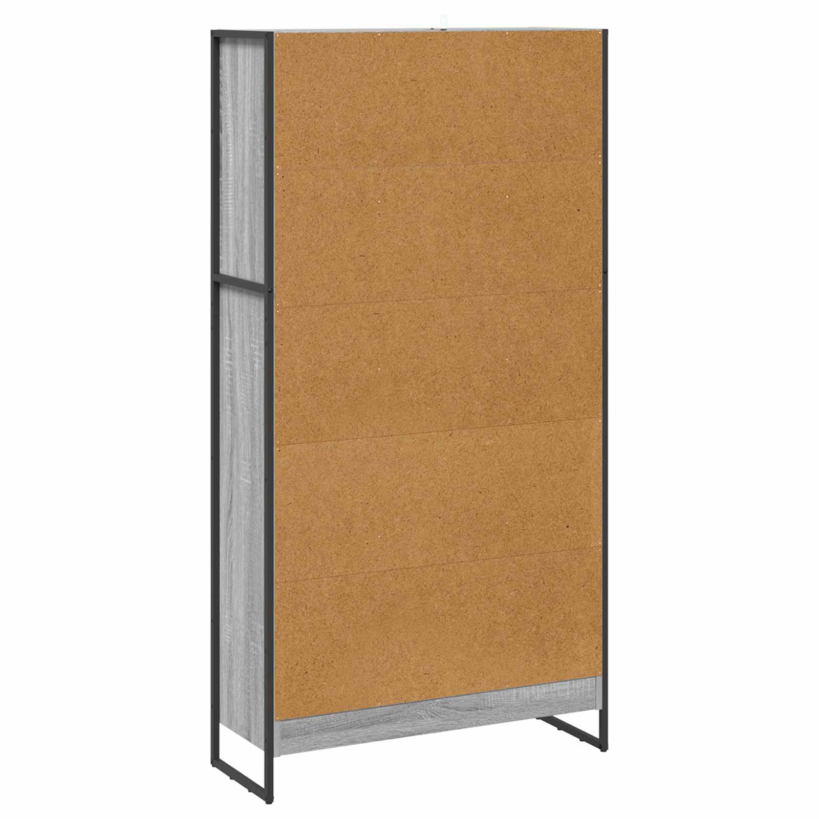 Bücherregal 80 x 30 x 155 cm Holzwerkstoff Graues Sonoma