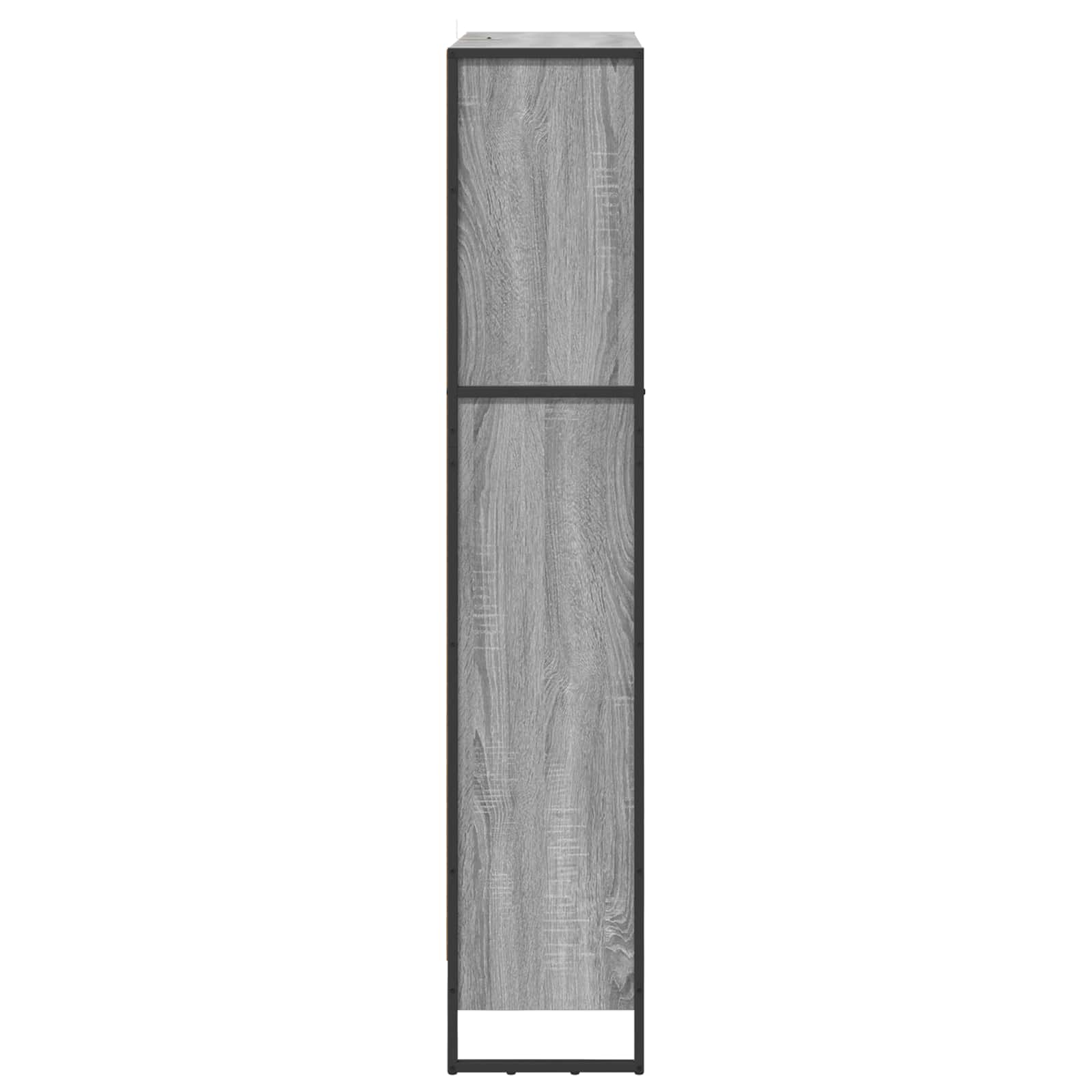 Bücherregal 80 x 30 x 155 cm Holzwerkstoff Graues Sonoma