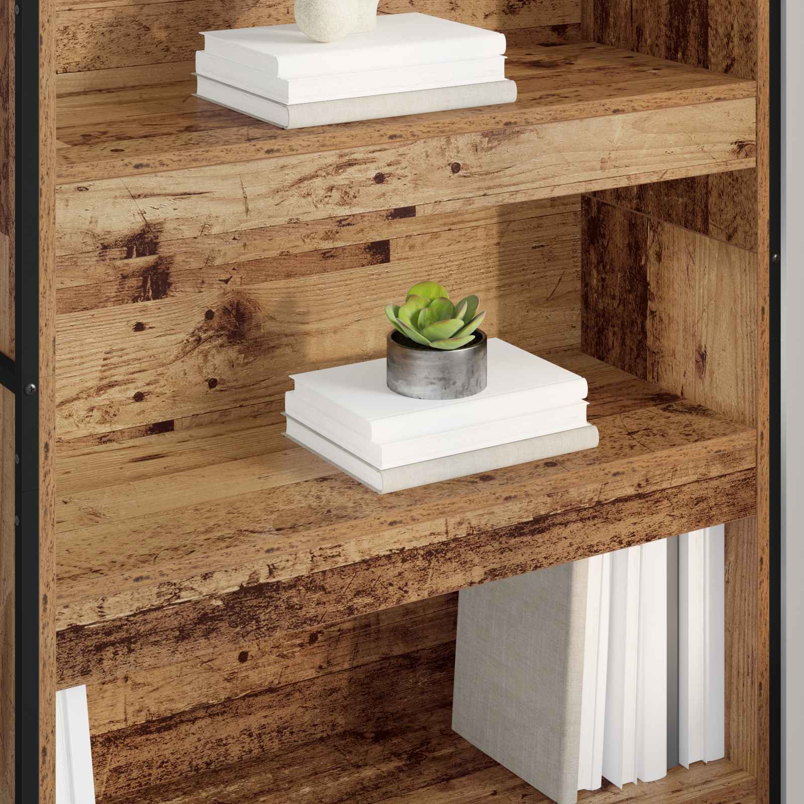 Bücherregal 80 x 30 x 155 cm Holzwerkstoff Altholz