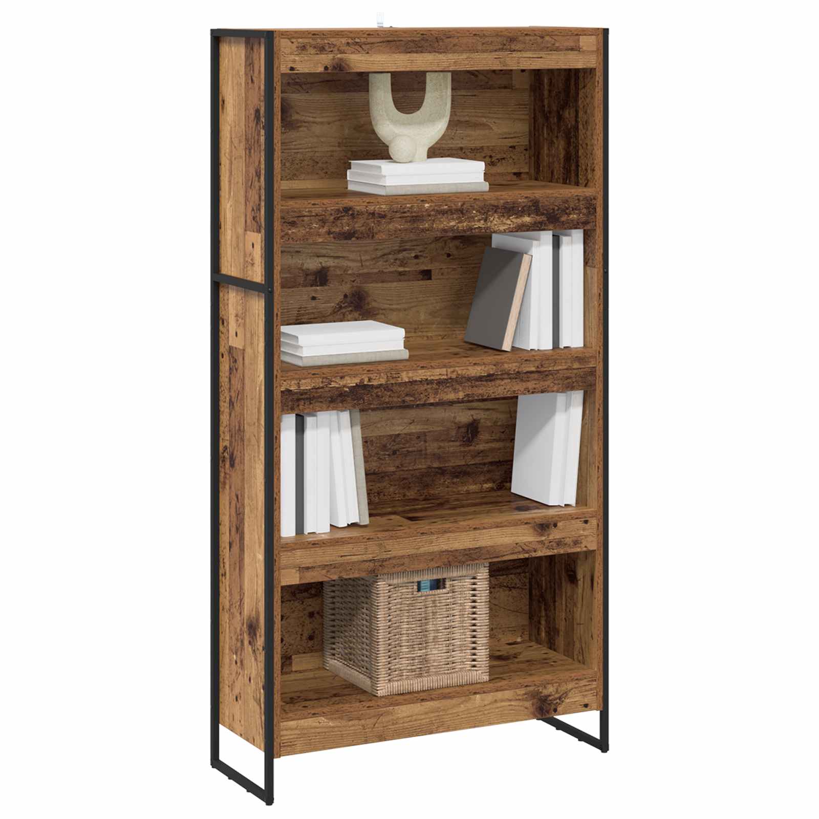 Bücherregal 80 x 30 x 155 cm Holzwerkstoff Altholz