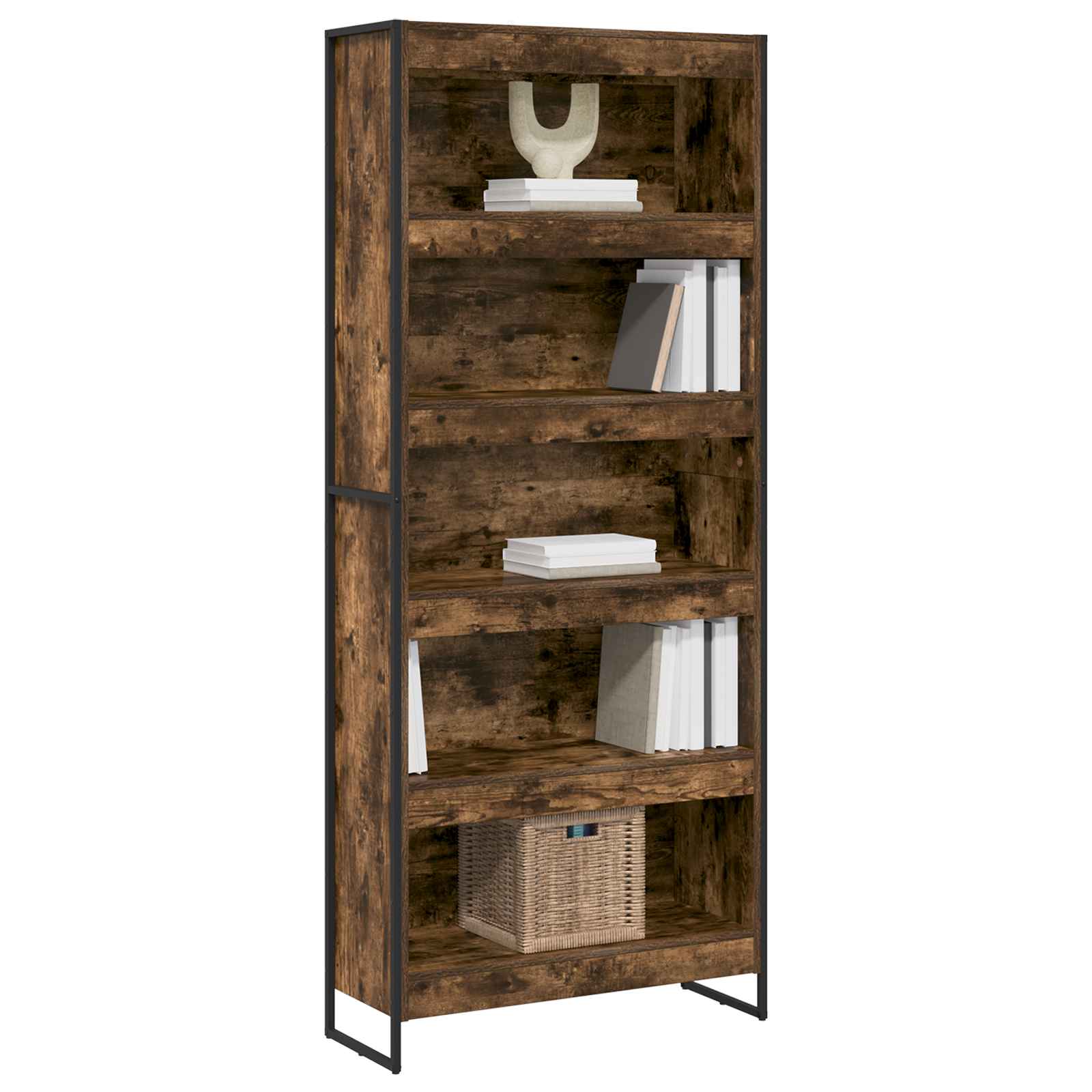 Bücherregal 80 x 30 x 189,5 cm Holzwerkstoff Raucharbe