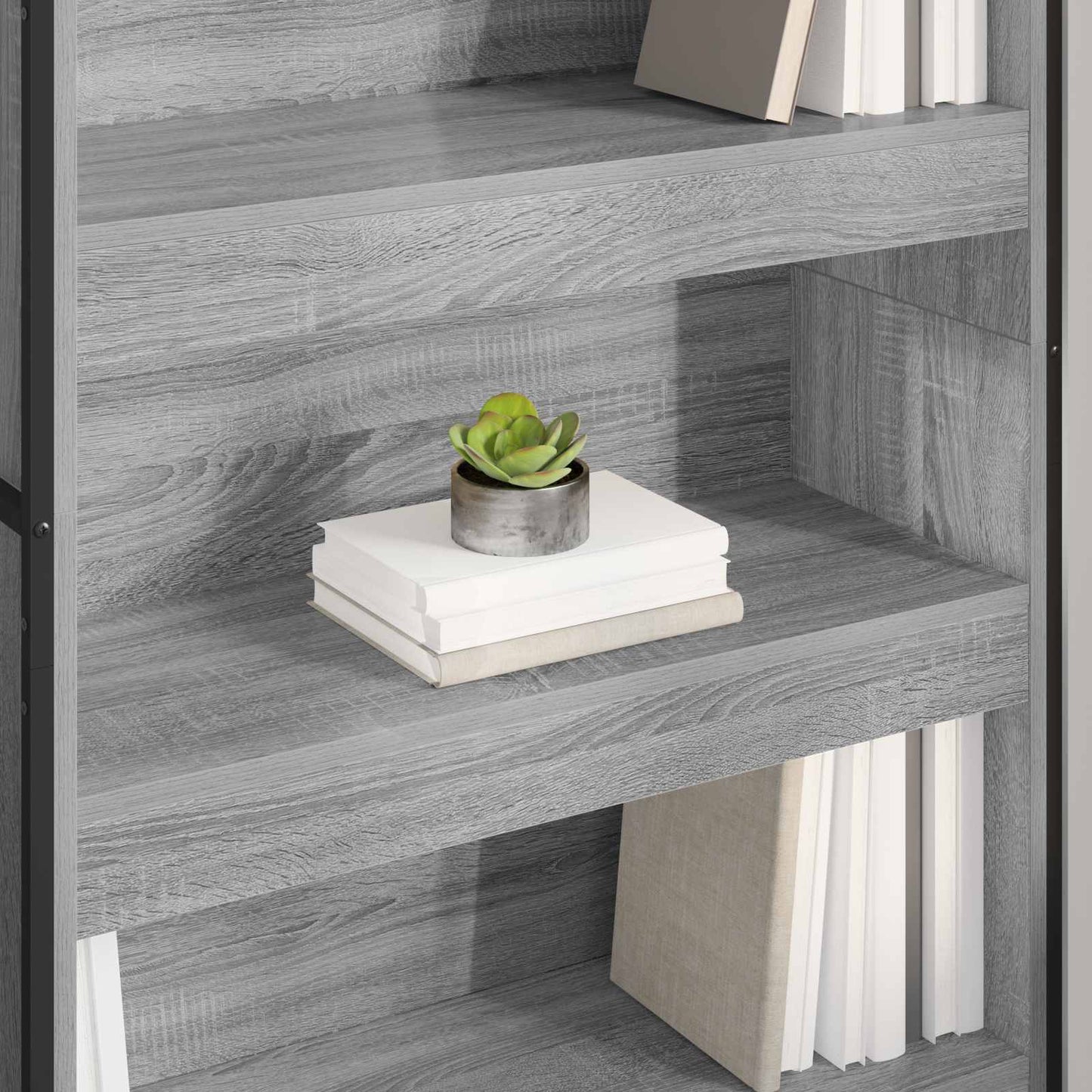 Bücherregal 80 x 30 x 189,5 cm Holzwerkstoff Graues Sonoma