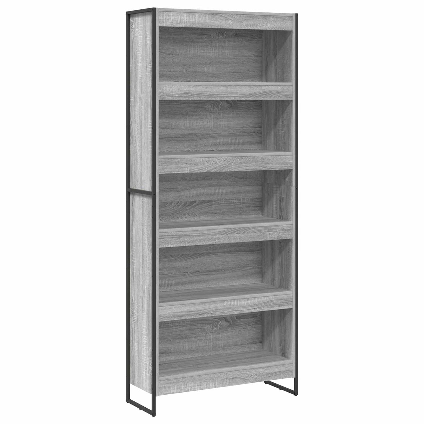 Bücherregal 80 x 30 x 189,5 cm Holzwerkstoff Graues Sonoma