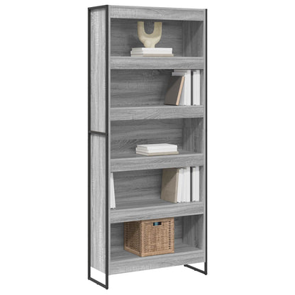 Bücherregal 80 x 30 x 189,5 cm Holzwerkstoff Graues Sonoma