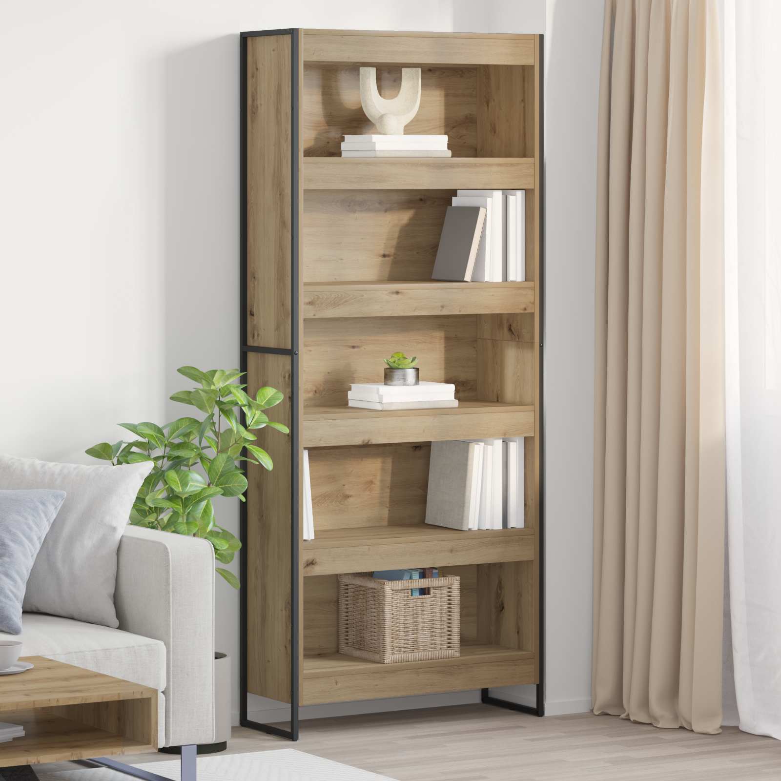 Bücherregal 80 x 30 x 189,5 cm Holzwerkstoff
