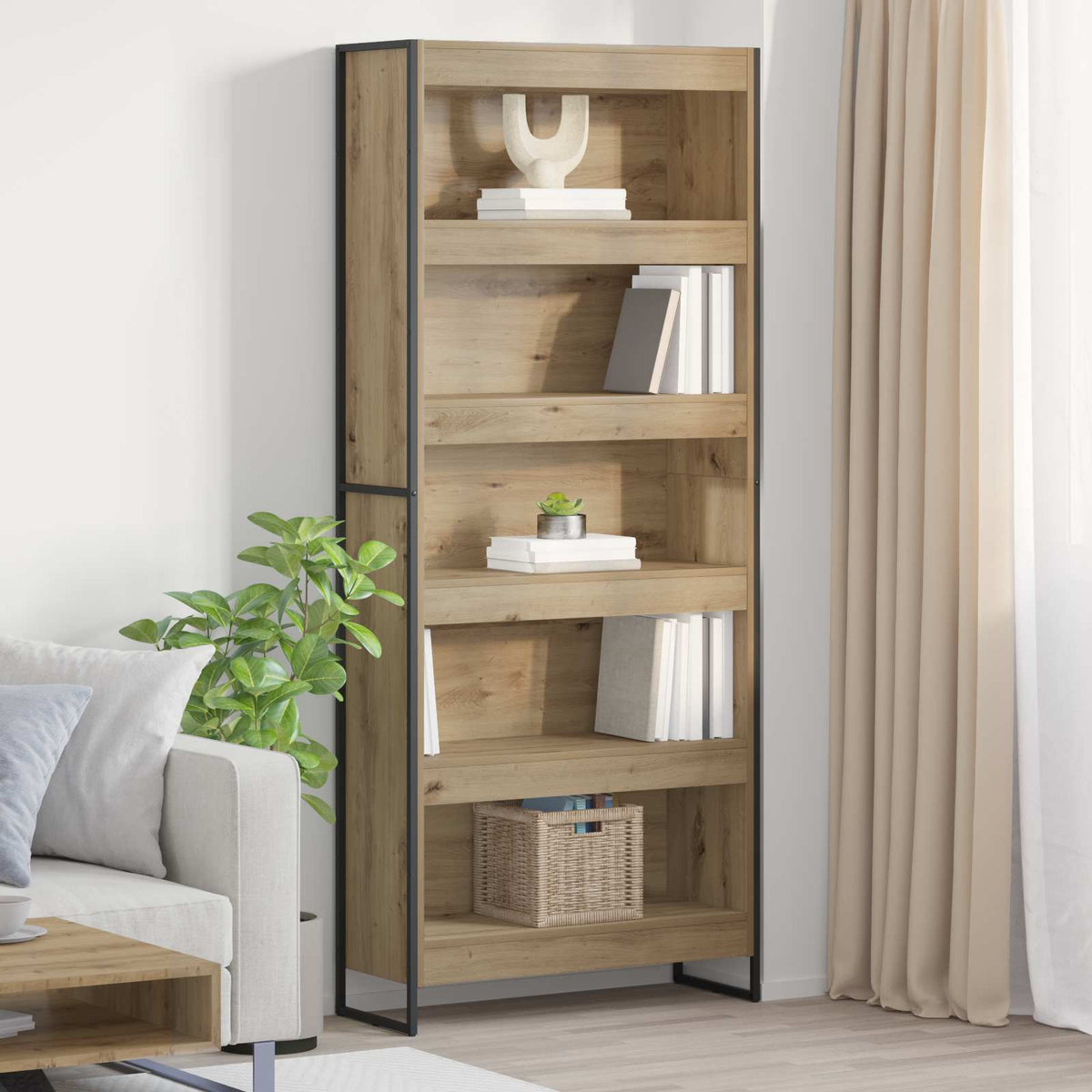 Bücherregal 80 x 30 x 189,5 cm Holzwerkstoff