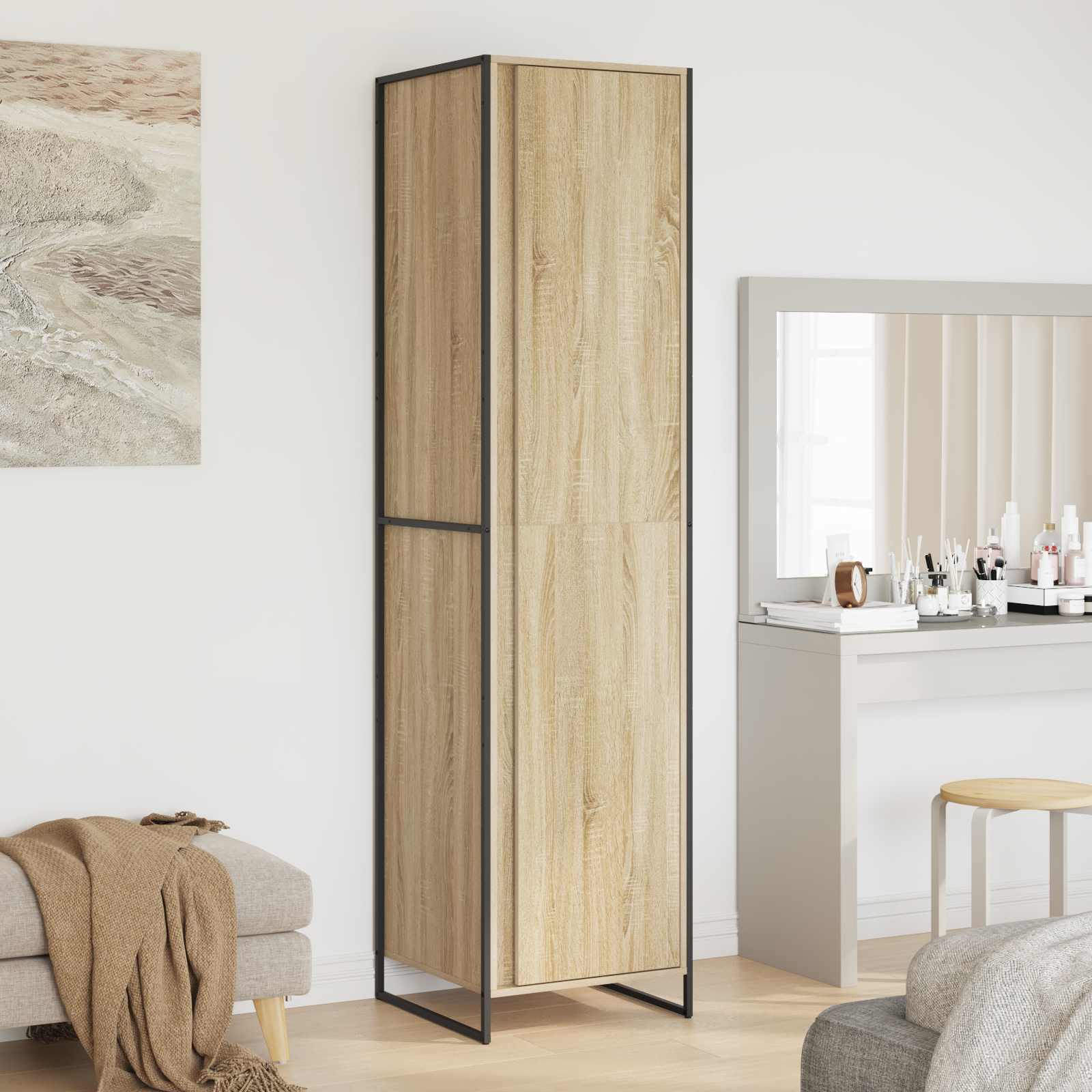 Warderobe mit Speicher Sonoma 50 x 50 x 200 cm Holzwerkstoff