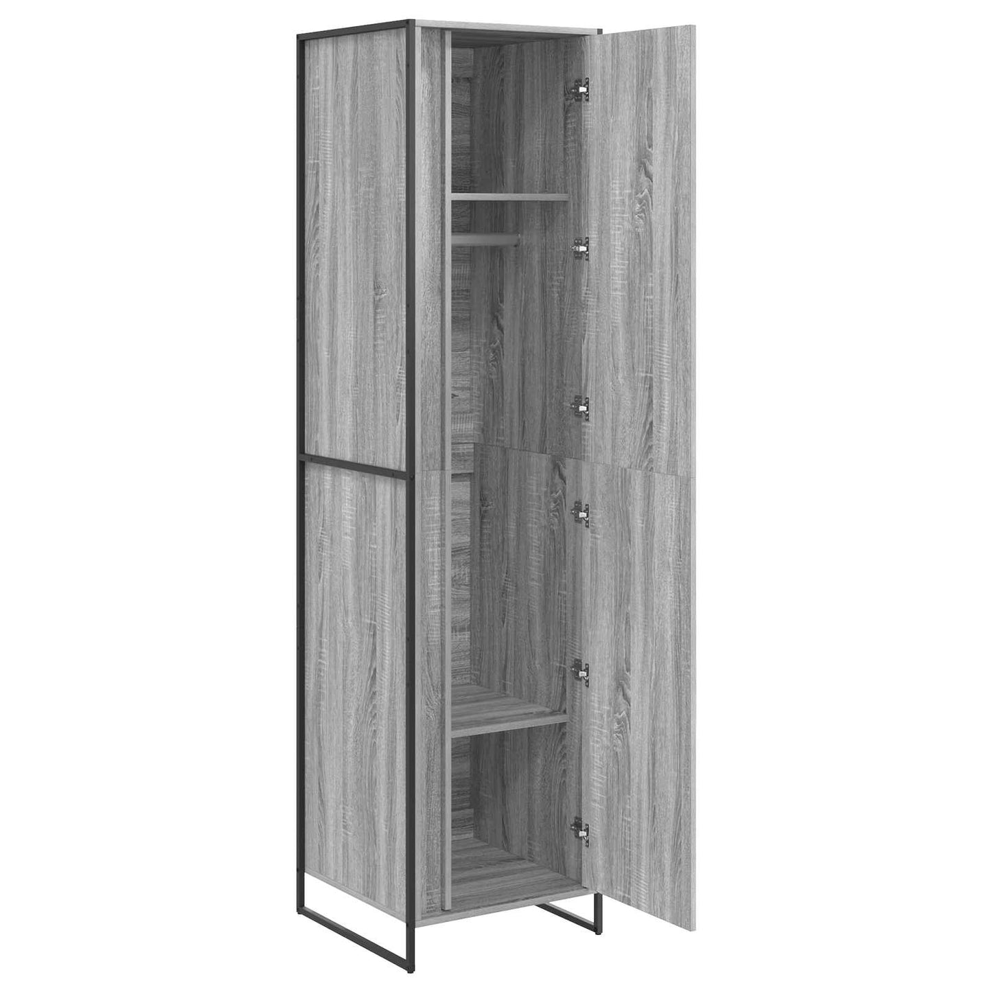 Warderobe mit Tür Graues Sonoma 50 x 50 x 200 cm Holzwerkstoff
