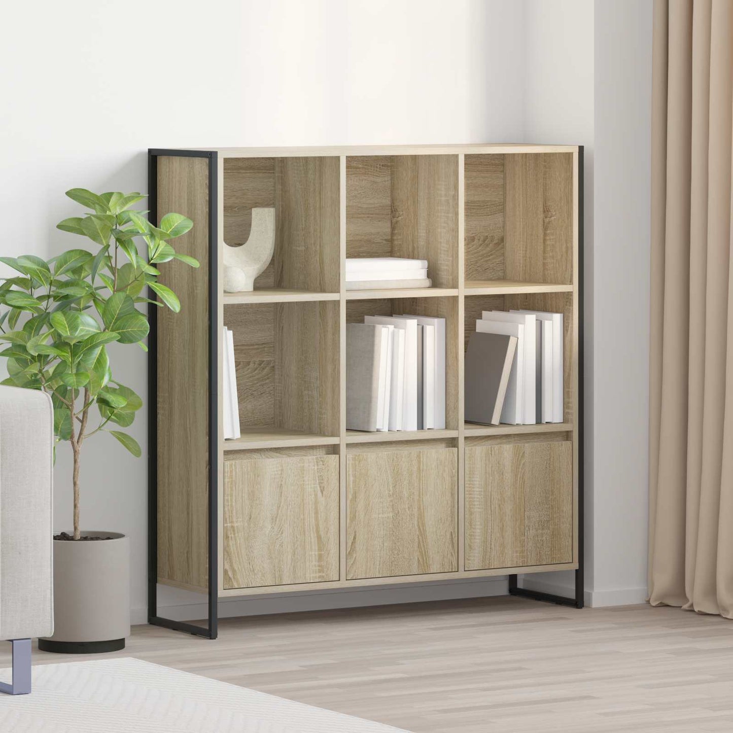 Bücherregal 99,5 x 30 x 108 cm Holzwerkstoff Sonoma