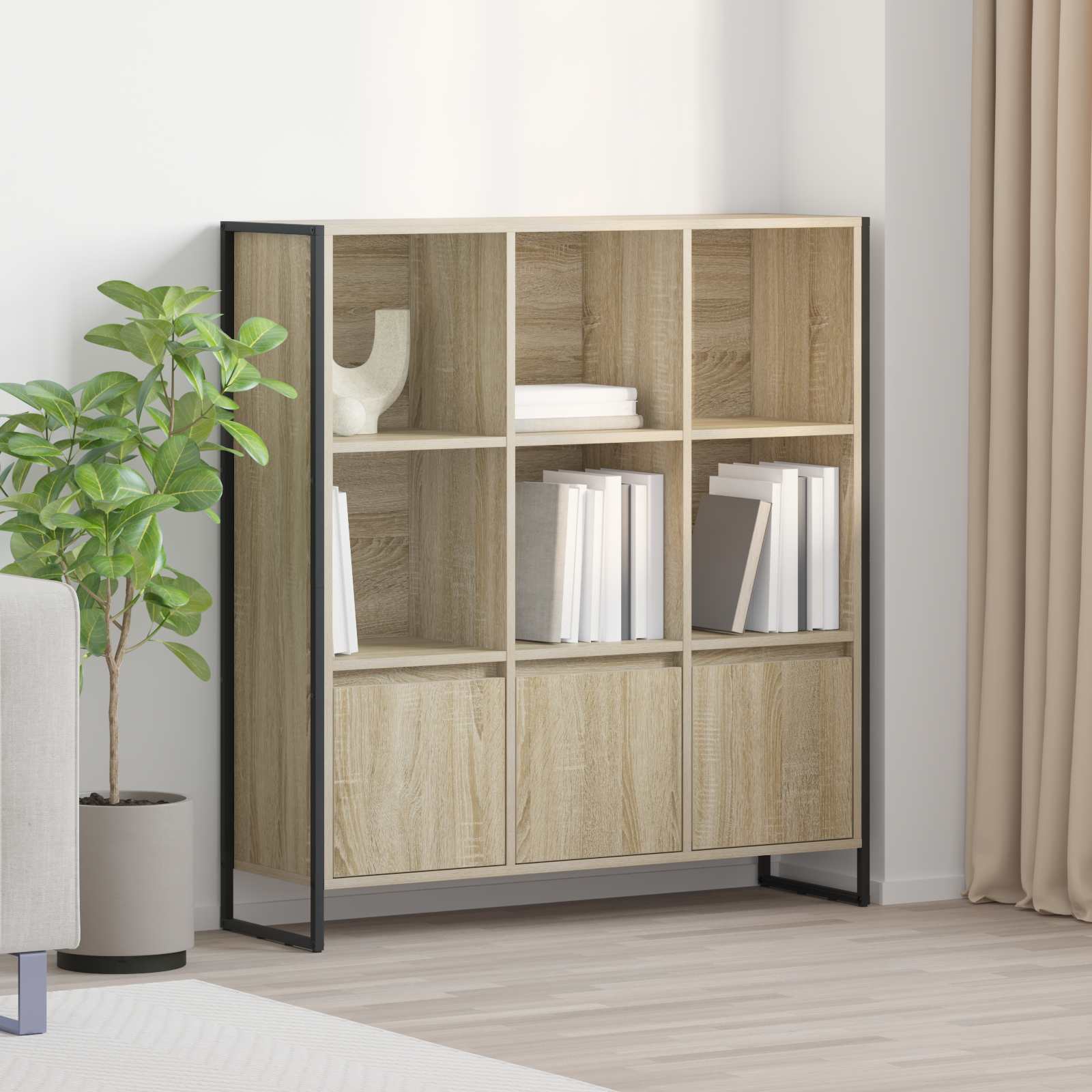 Bücherregal 99,5 x 30 x 108 cm Holzwerkstoff Sonoma
