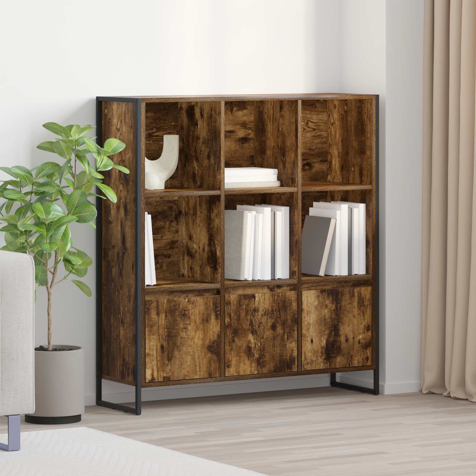 Bücherregal 99,5 x 30 x 108 cm Holzwerkstoff Raucharbe