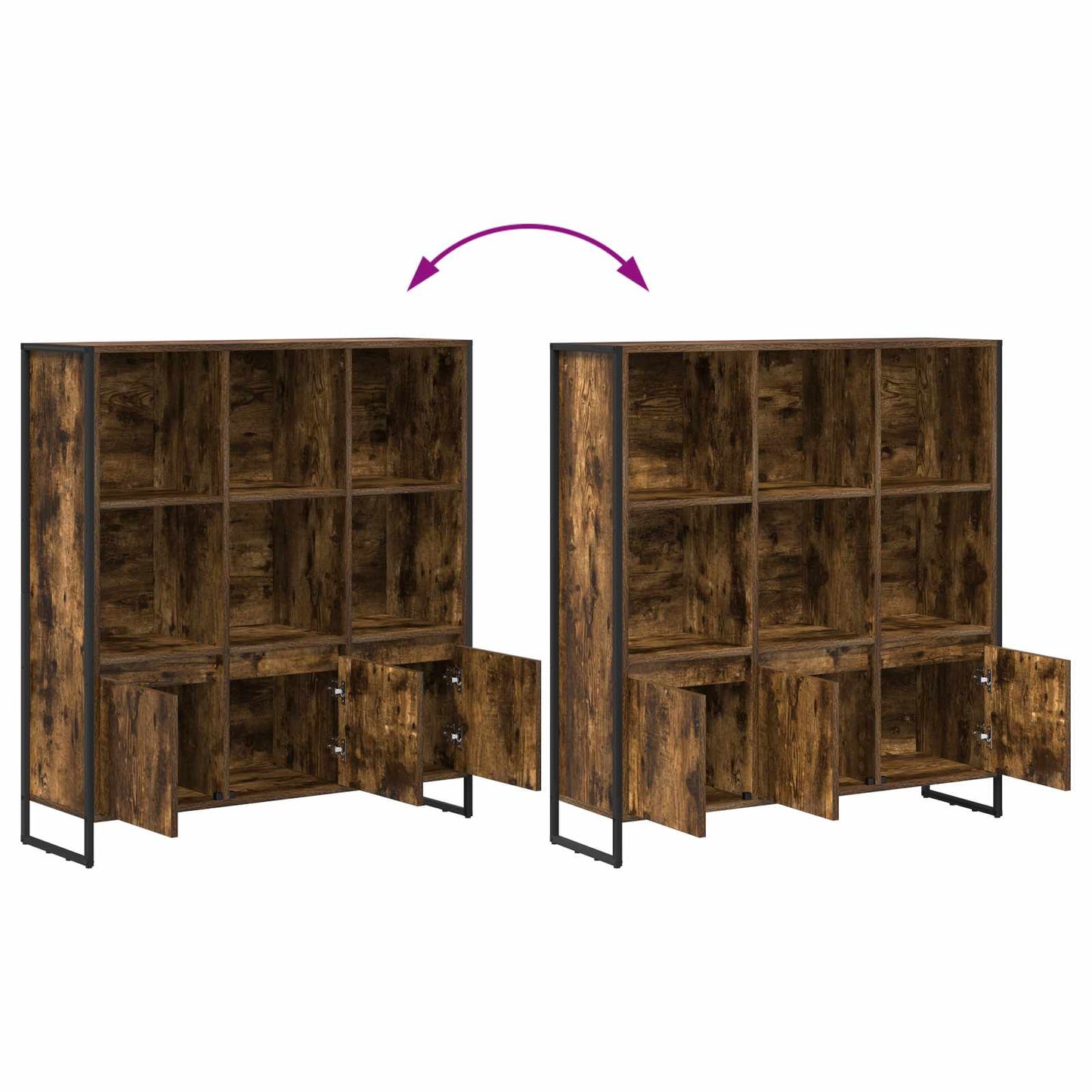 Bücherregal 99,5 x 30 x 108 cm Holzwerkstoff Raucharbe