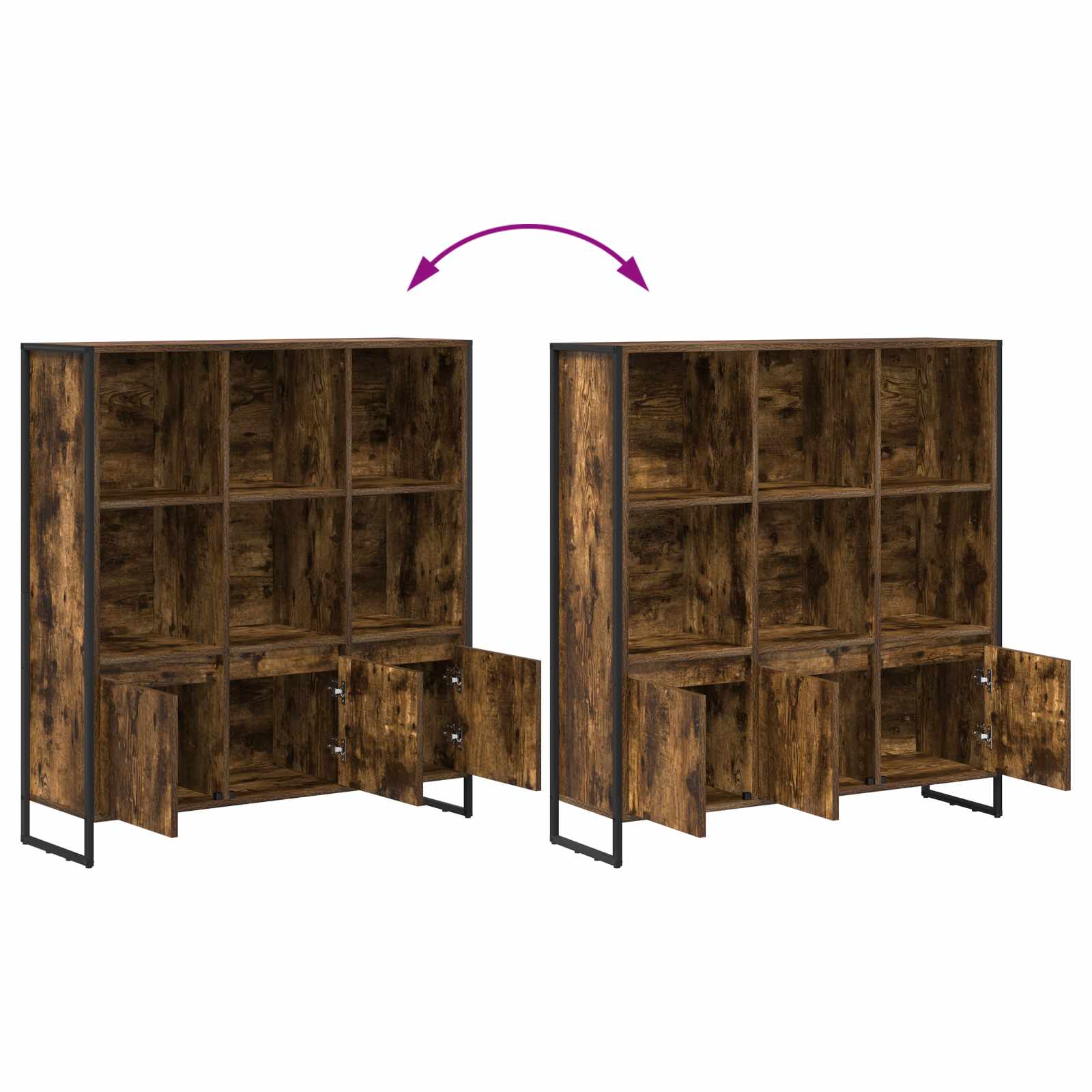 Bücherregal 99,5 x 30 x 108 cm Holzwerkstoff Raucharbe