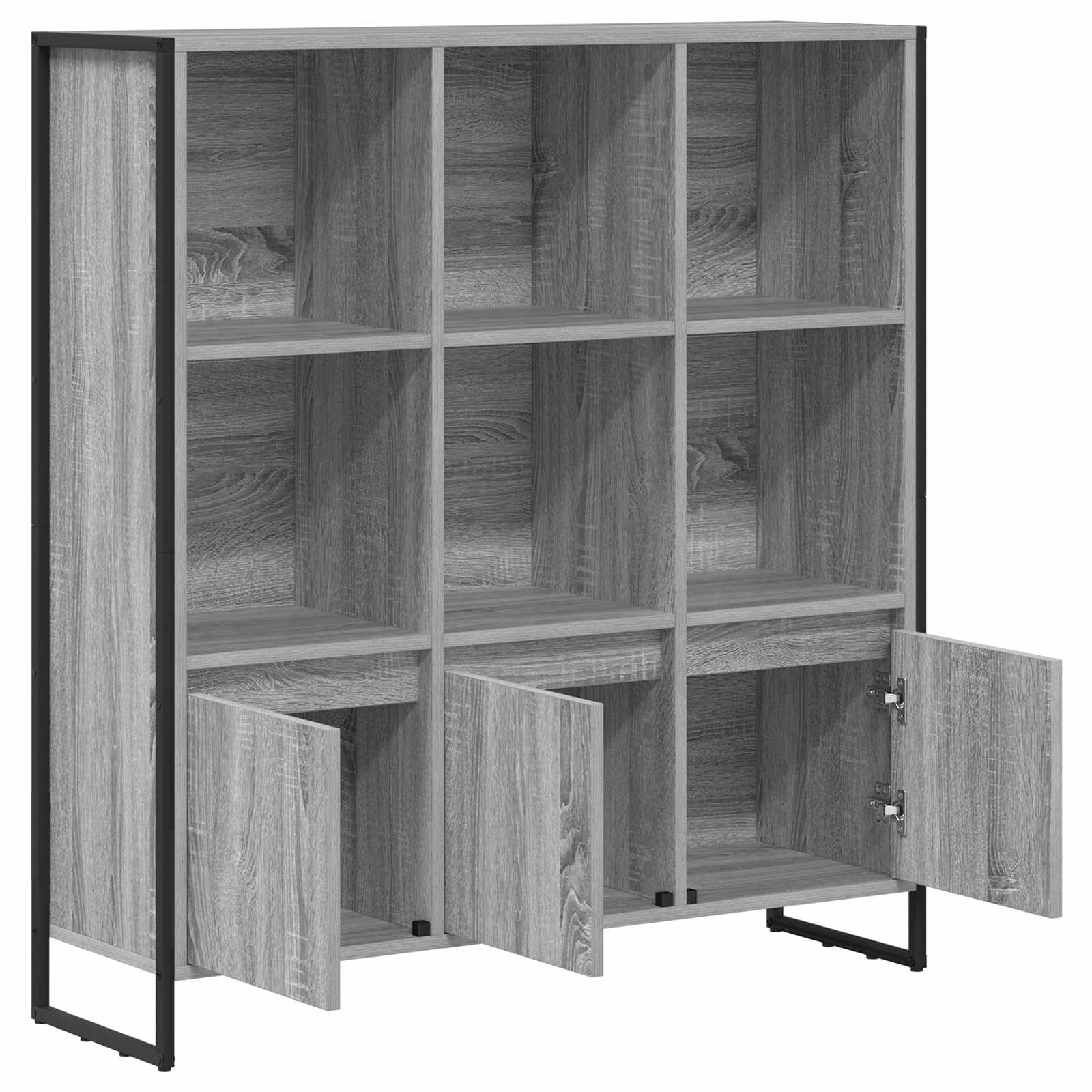 Bücherregal 99,5 x 30 x 108 cm Holzwerkstoff Graues Sonoma
