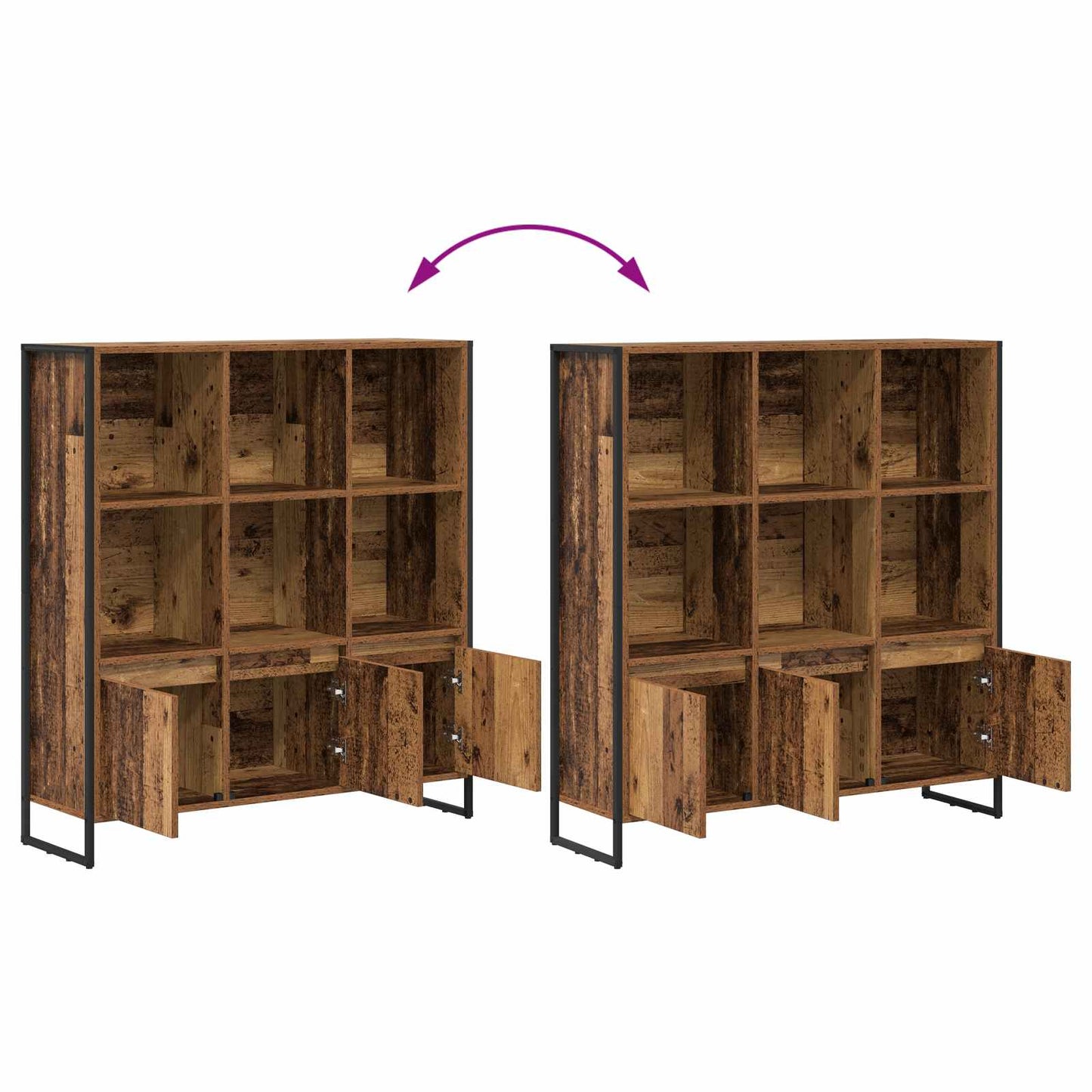 Bücherregal 99,5 x 30 x 108 cm Holzwerkstoff Altholz