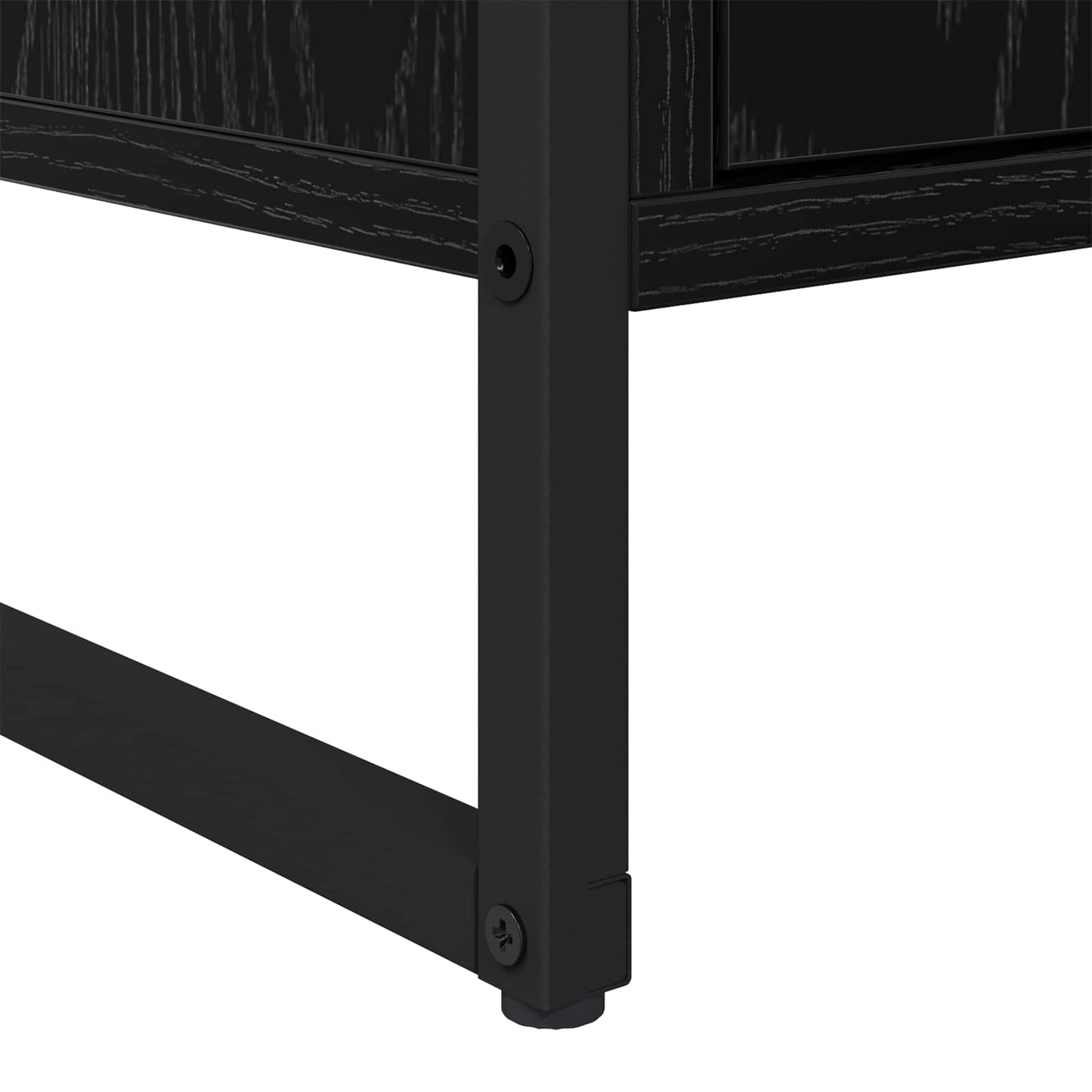 Sideboard Schwarz Eichen-Optik 81 x 36 x 150.5 cm Holzwerkstoff