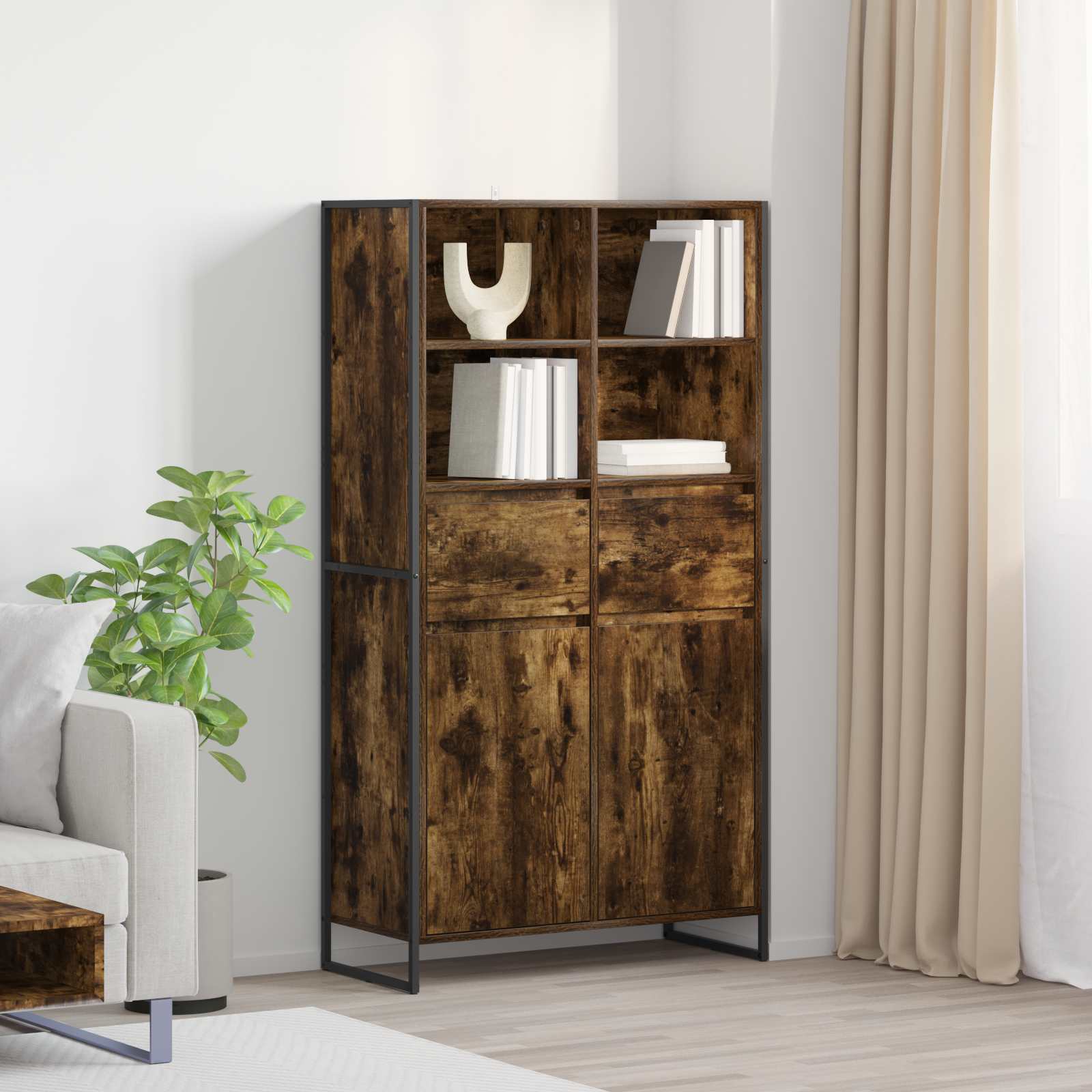 Sideboard Raucharbe 81 x 36 x 150.5 cm Holzwerkstoff
