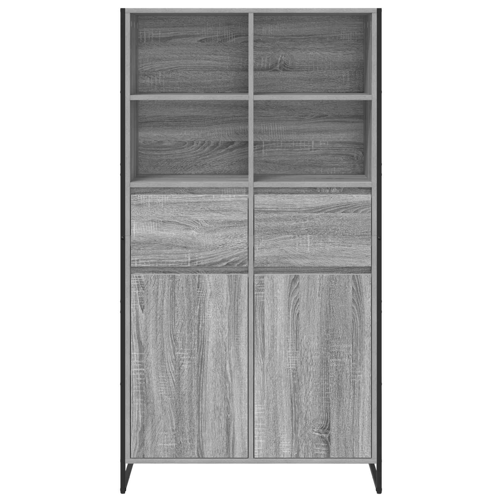 Sideboard Graues Sonoma 81 x 36 x 150.5 cm Holzwerkstoff