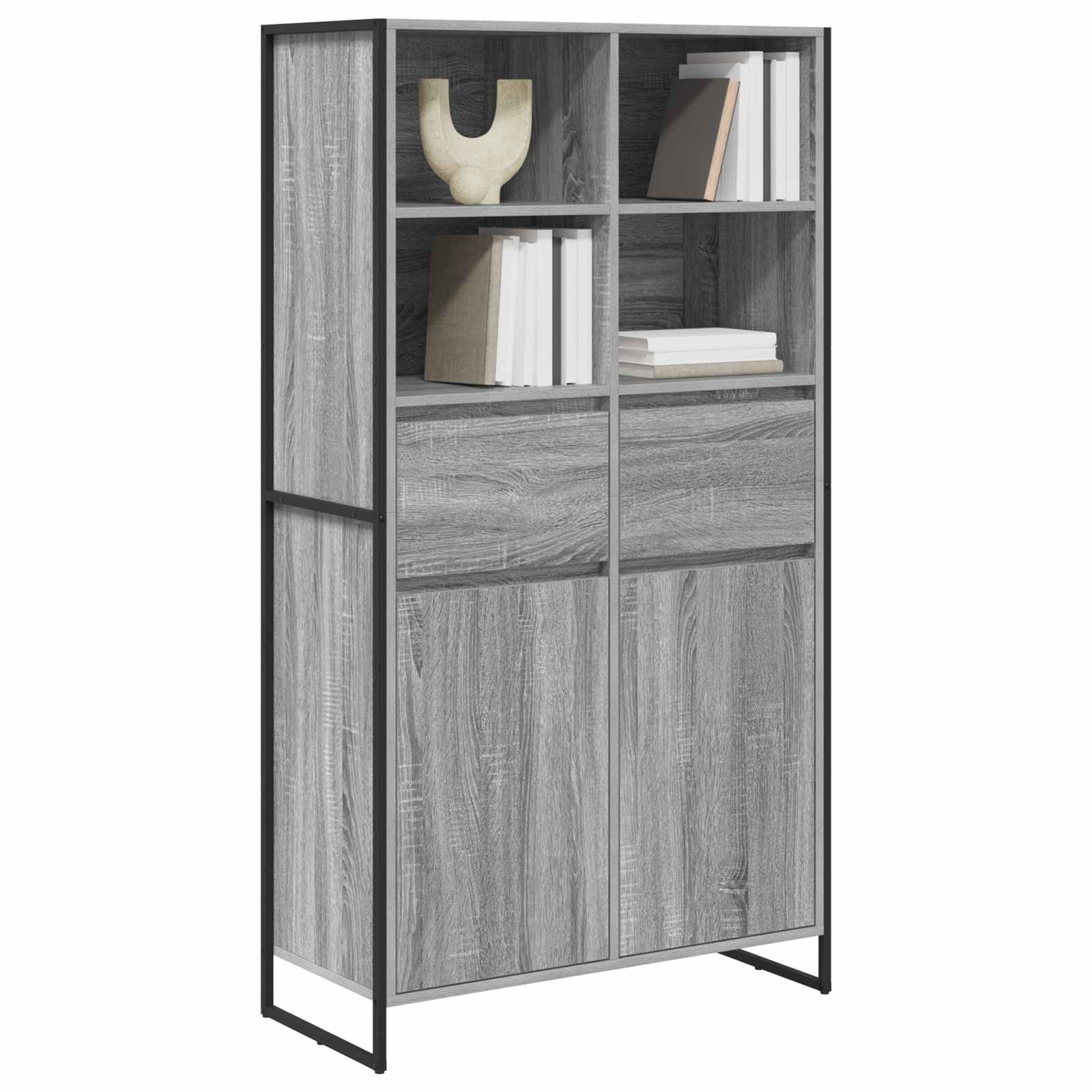 Sideboard Graues Sonoma 81 x 36 x 150.5 cm Holzwerkstoff