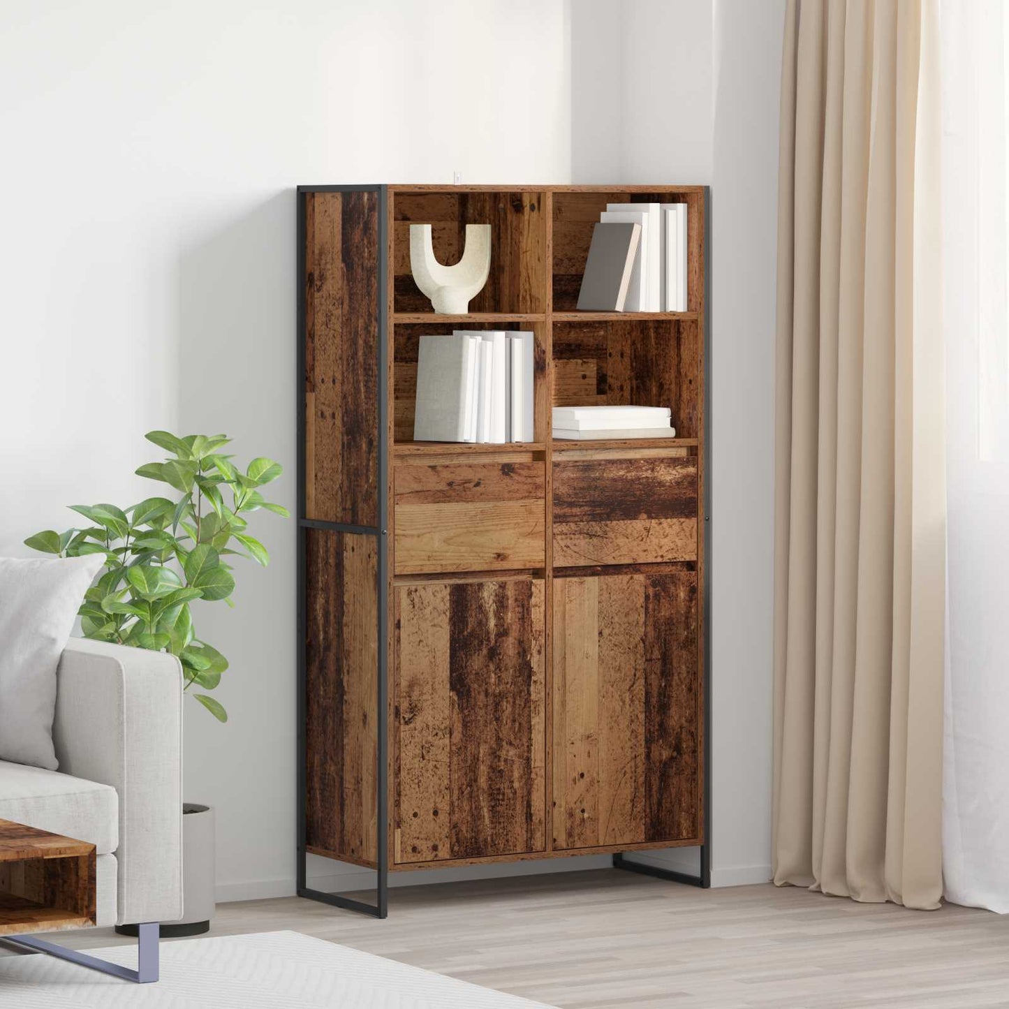Sideboard Altholz 81 x 36 x 150.5 cm Holzwerkstoff