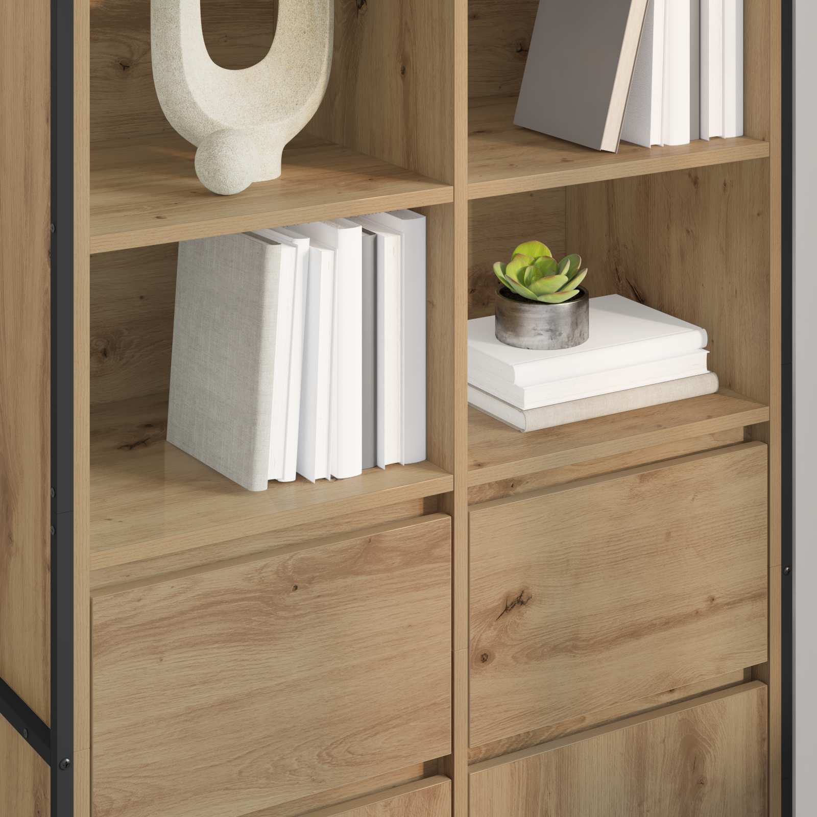 Sideboard Kunsthandwerk Eiche 81 x 36 x 150.5 cm Holzwerkstoff