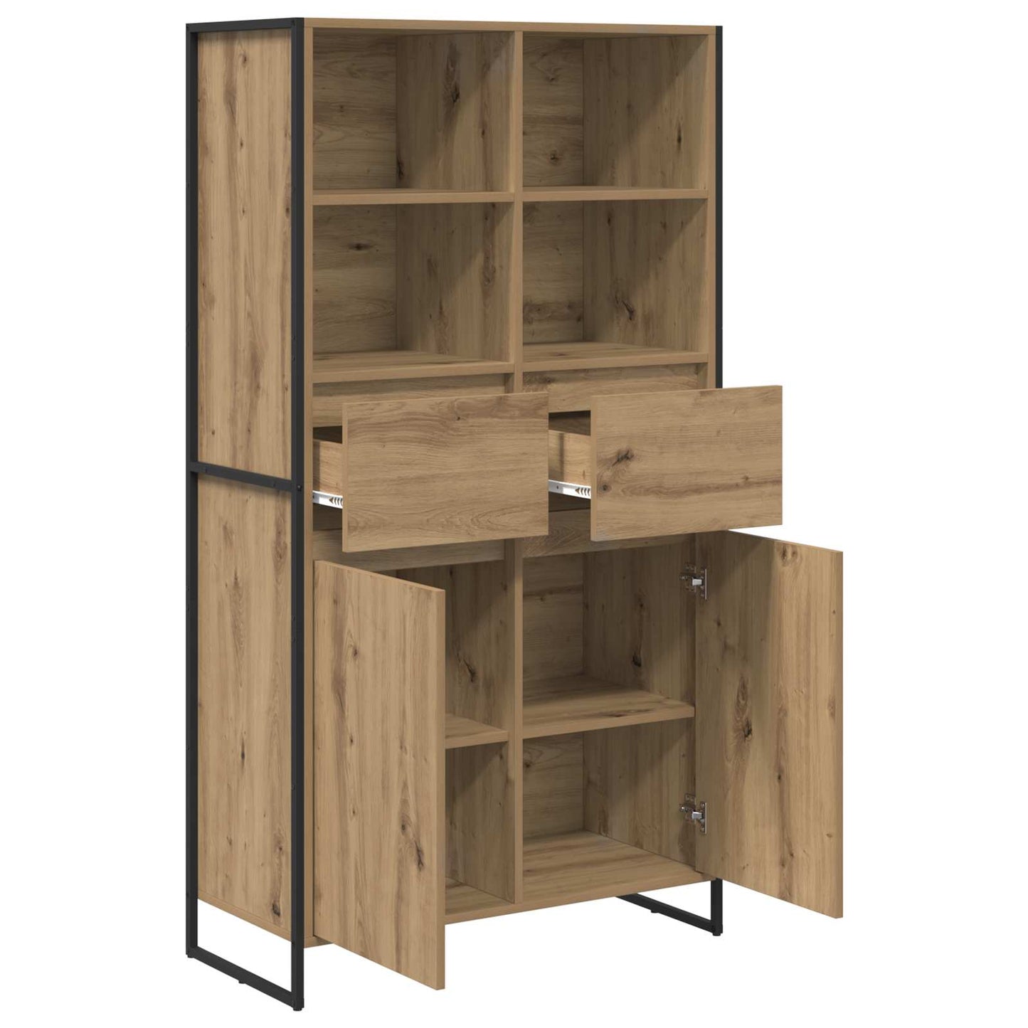 Sideboard Kunsthandwerk Eiche 81 x 36 x 150.5 cm Holzwerkstoff