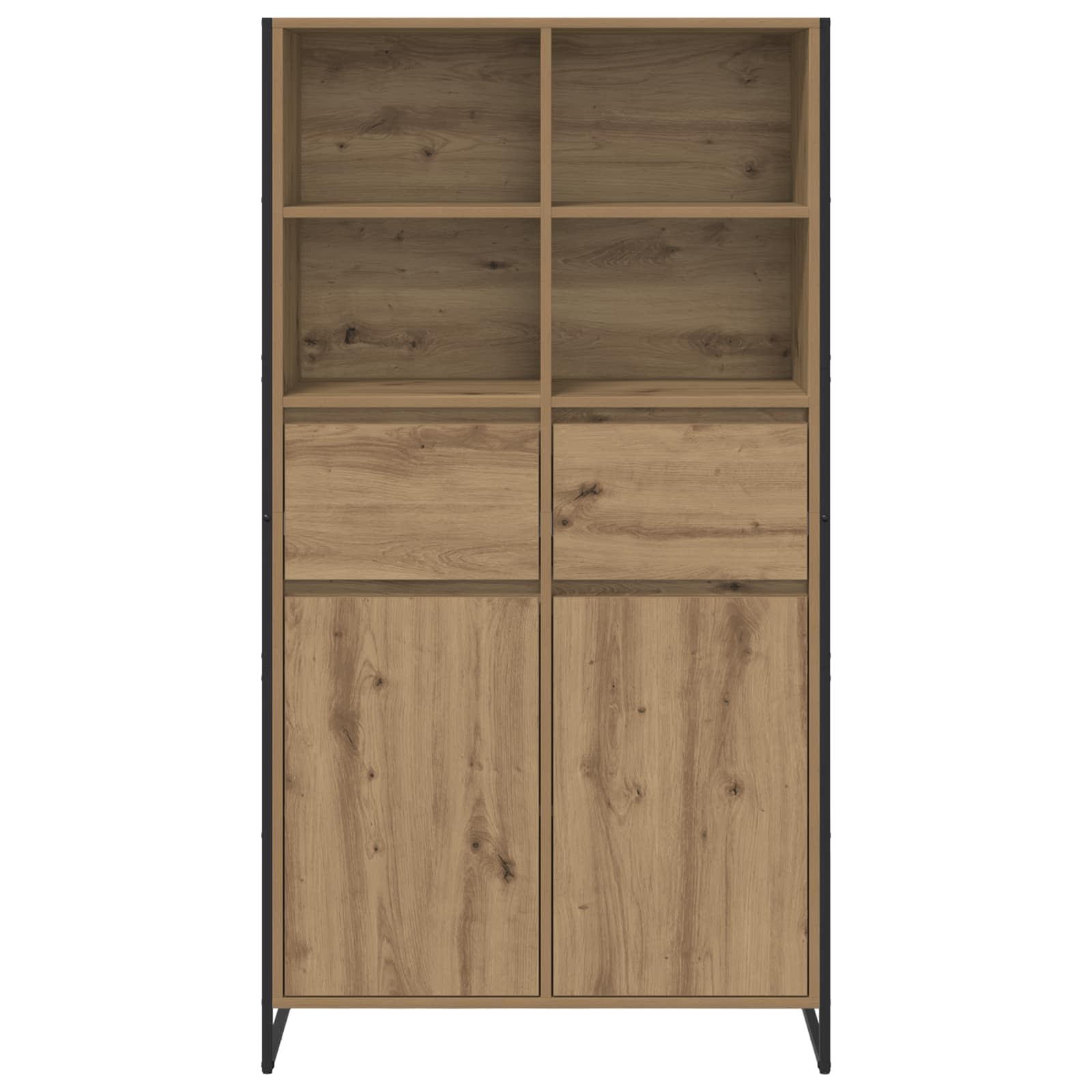 Sideboard Kunsthandwerk Eiche 81 x 36 x 150.5 cm Holzwerkstoff