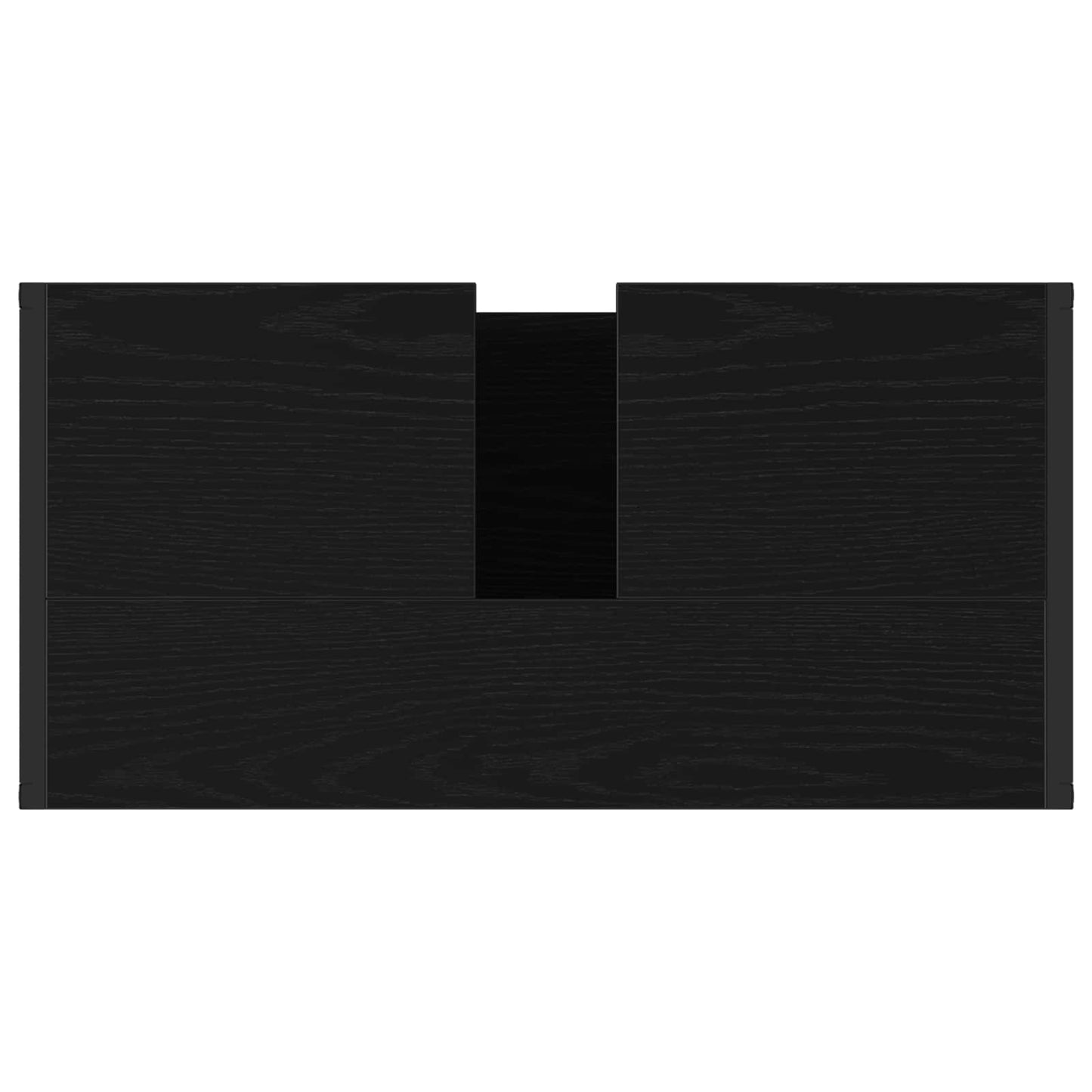 Badezimmermöbel-Set 4 stk. Schwarz Eichen-Optik Holzwerkstoff