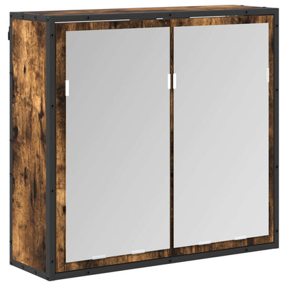 Badezimmermöbel-Set 4 Stk. Räuchereiche Holzwerkstoff