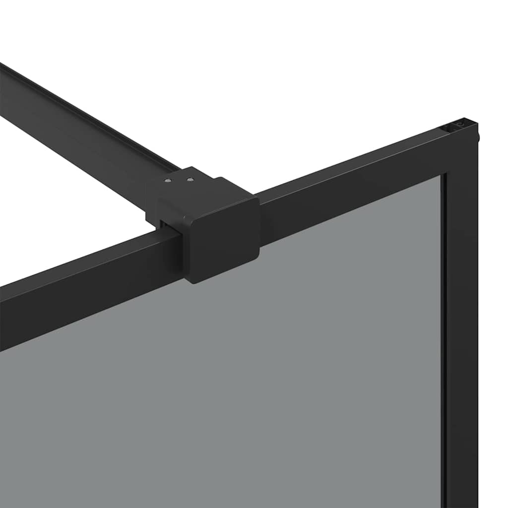 Walk-in Duschwand Schwarz 90 x 195 cm Gehärtetes Glas