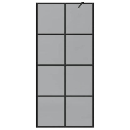 Walk-in Duschwand Schwarz 90 x 195 cm Gehärtetes Glas