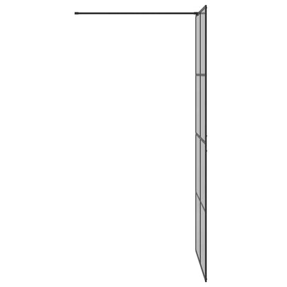 Walk-in Duschwand Schwarz 90 x 195 cm Gehärtetes Glas
