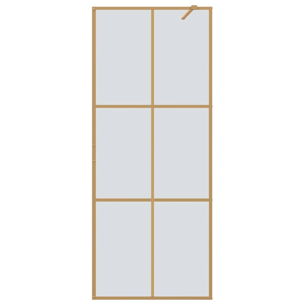 Walk-in Duschwand Gold 80 x 195 cm Gehärtetes Glas