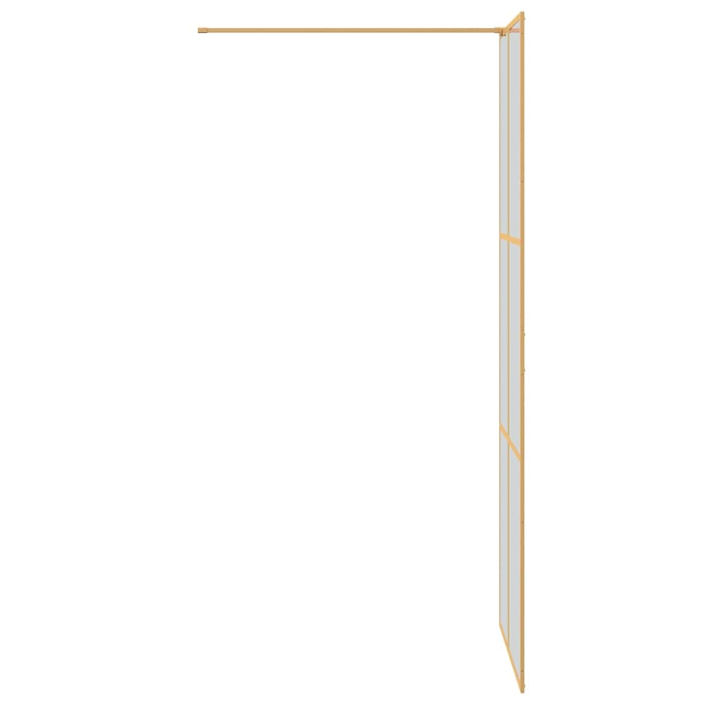 Walk-in Duschwand Gold 80 x 195 cm Gehärtetes Glas