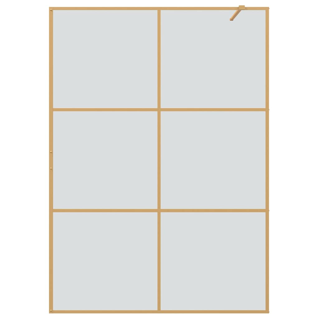 Walk-in Duschwand Gold 140 x 195 cm Gehärtetes Glas