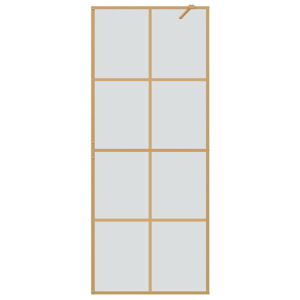 Walk-in Duschwand Gold 80 x 195 cm Gehärtetes Glas