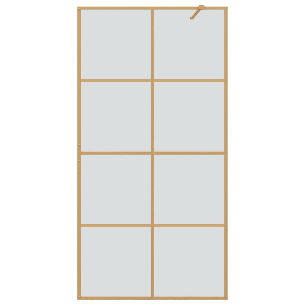 Walk-in Duschwand Gold 100 x 195 cm Gehärtetes Glas