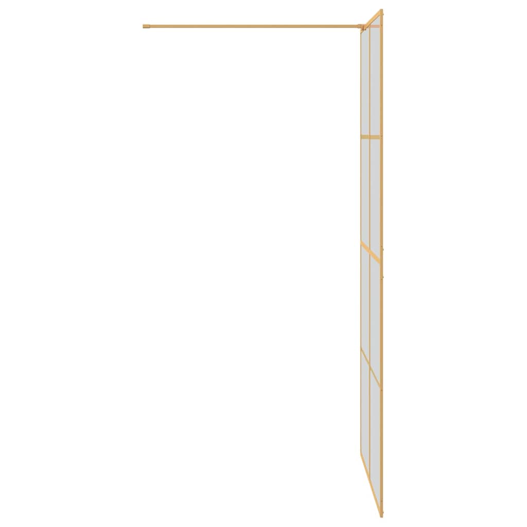Walk-in Duschwand Gold 100 x 195 cm Gehärtetes Glas