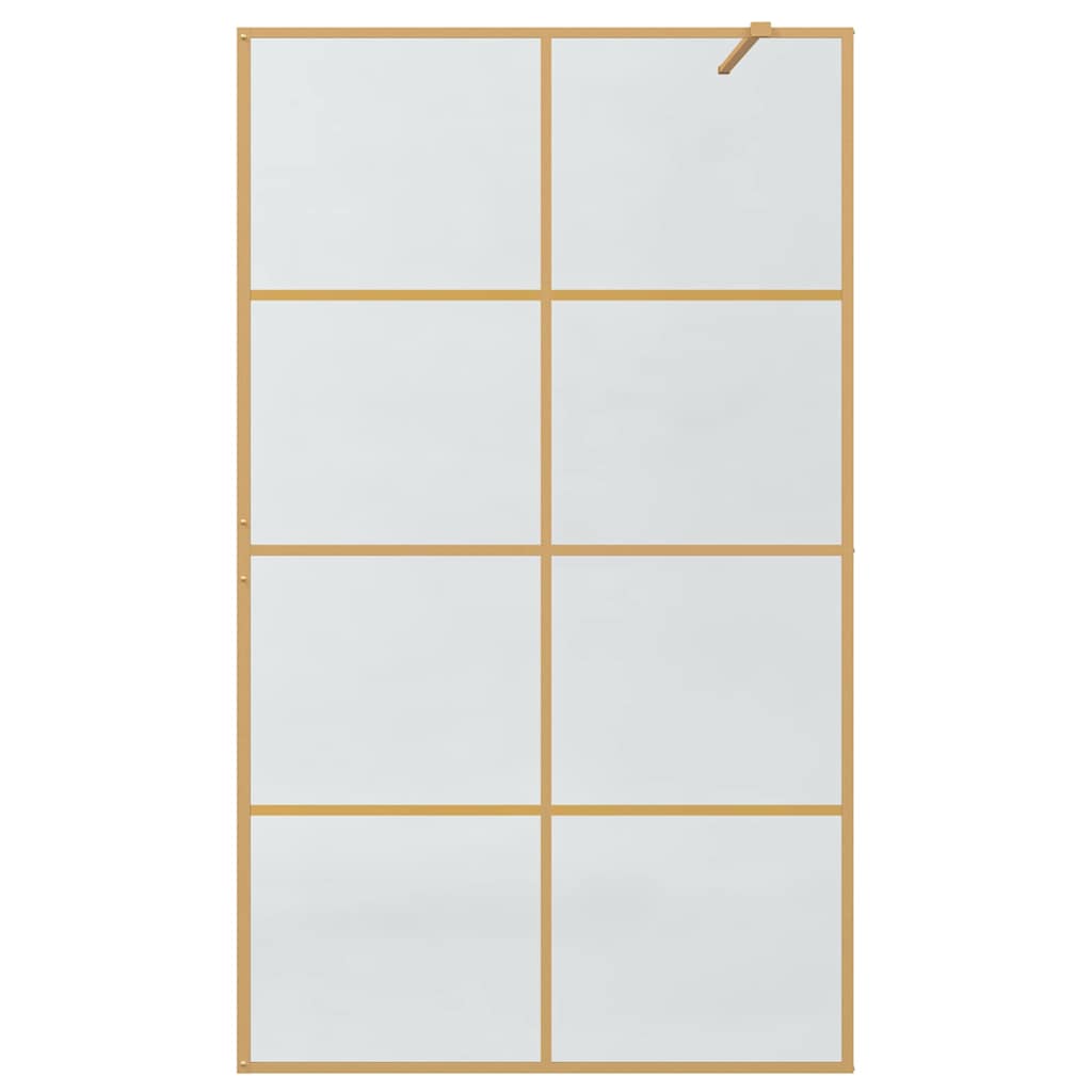 Walk-in Duschwand Gold 115 x 195 cm Gehärtetes Glas