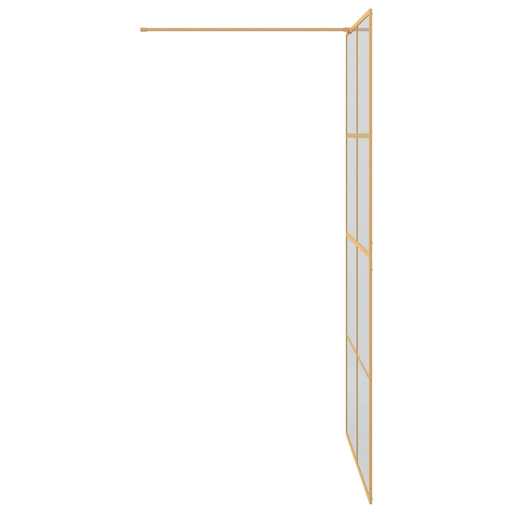 Walk-in Duschwand Gold 115 x 195 cm Gehärtetes Glas