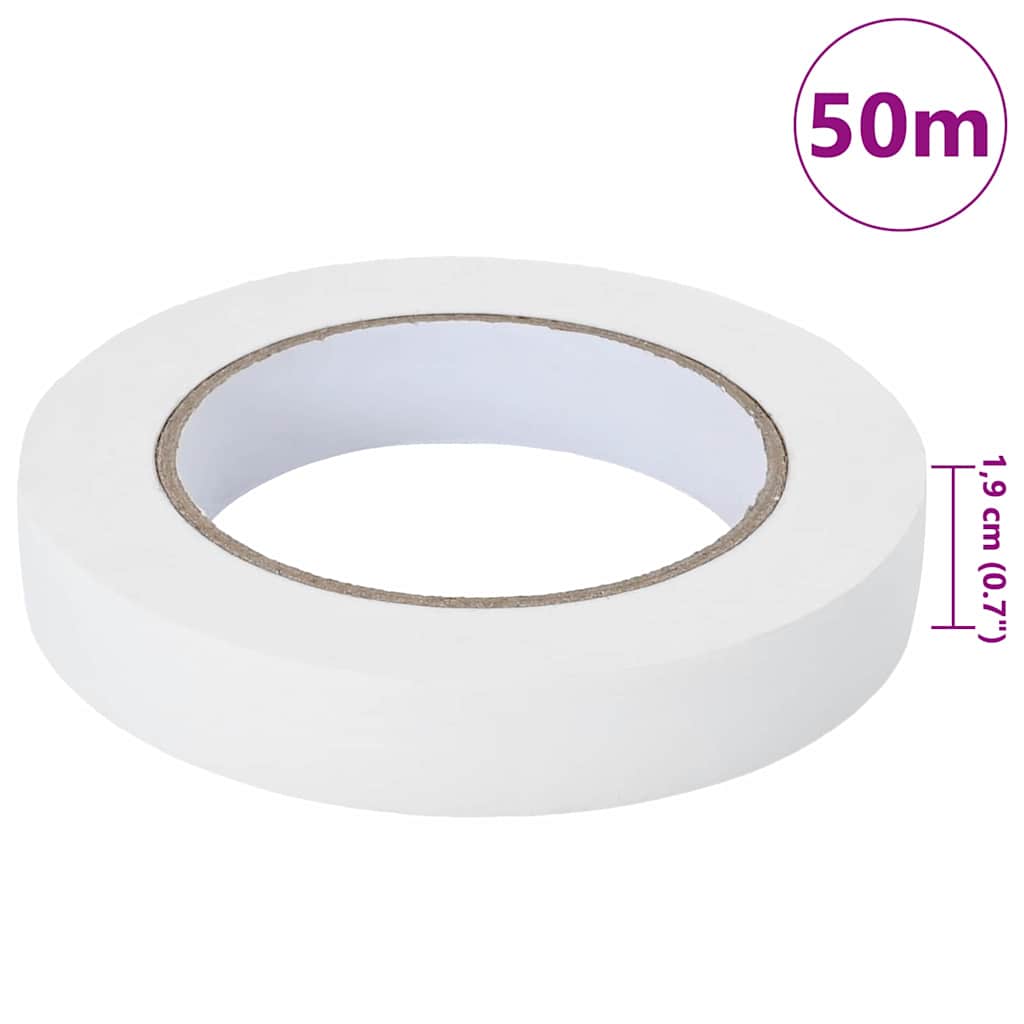 Malerklebebänder 12 Stk. Weiß 19mm x 50m Papier