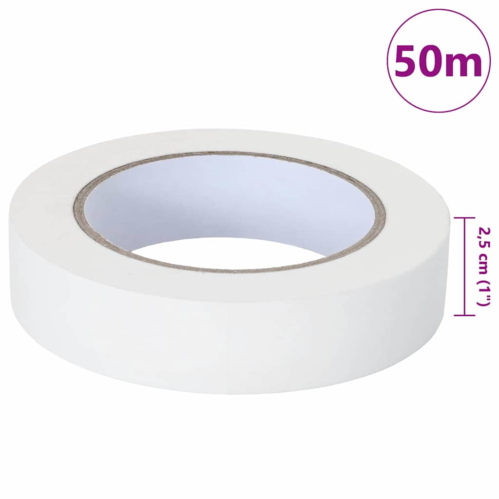 Malerklebebänder 12 Stk. Weiß 25mm x 50m Papier