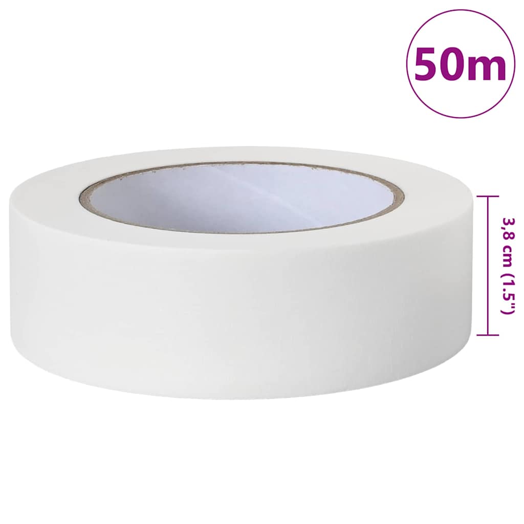 Malerklebebänder 12 Stk. Weiß 38mm x 50m Papier